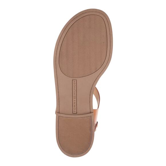 Tommy Hilfiger Women's Bennia Thong Flat Sandals Cognac Size 11 M - Picture 4 of 4
